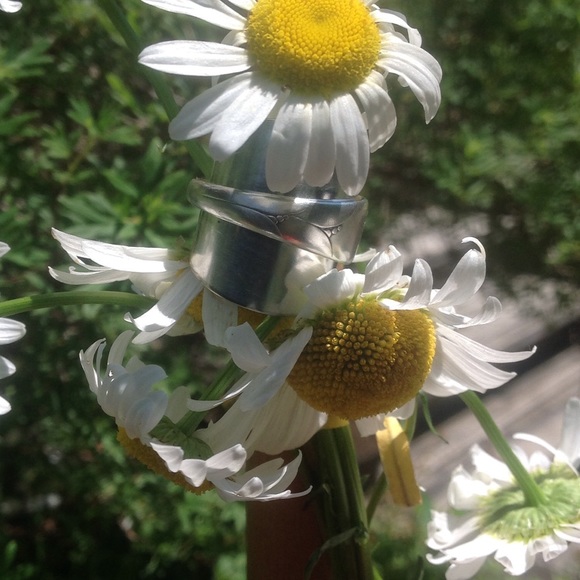 Silverware spoon ring. Monogrammed with a "D" - Picture 2 of 4
