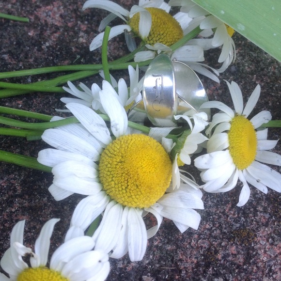 Silverware spoon ring. Monogrammed with a "D" - Picture 4 of 4