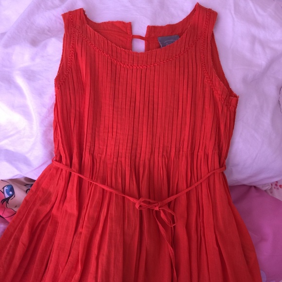 Anthropologie orange sleeveless top