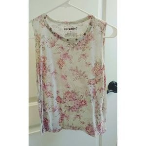 Floral muscle tank