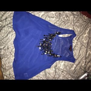 Sequin see through top