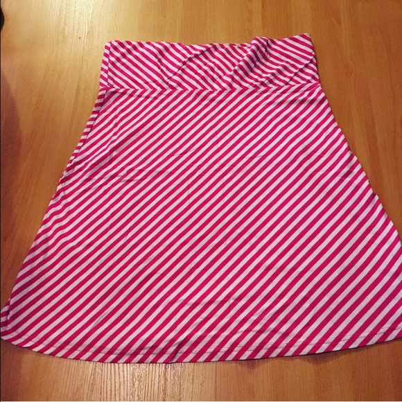 Diagonal striped jersey skirt