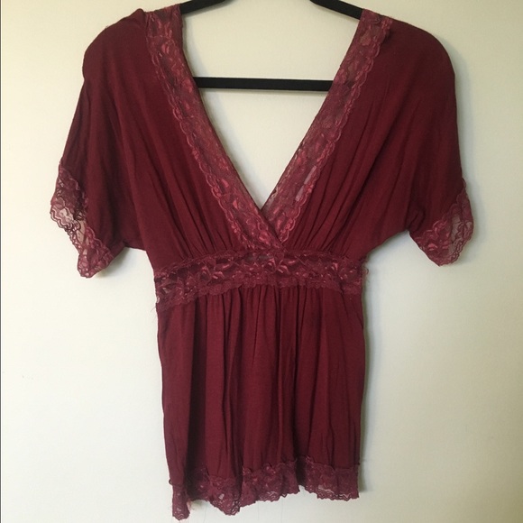 Red Laced Top