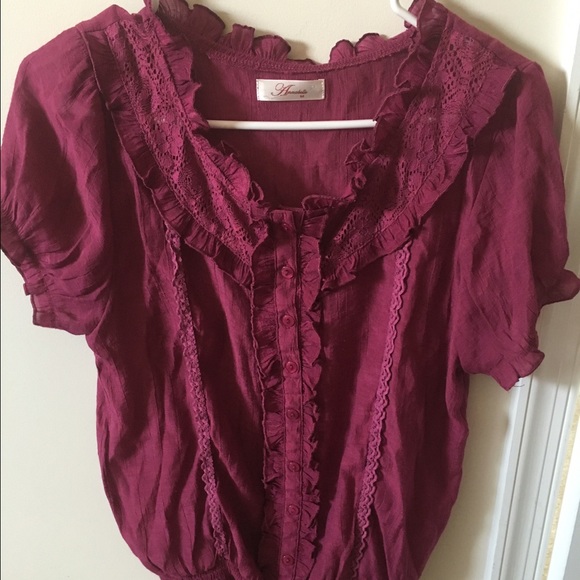 Magenta Blouse with details
