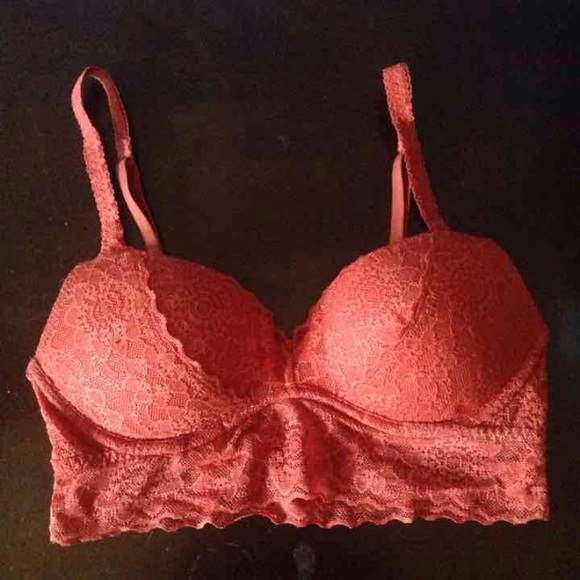 XS Rust orange medallion pushup bralette - Picture 2 of 4