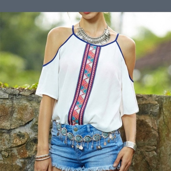 Boho chiffon top! Nwot