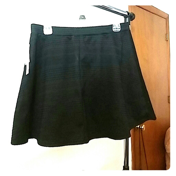 This is a designed black skirt