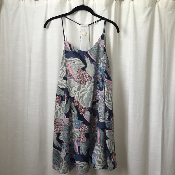 Blue floral dress