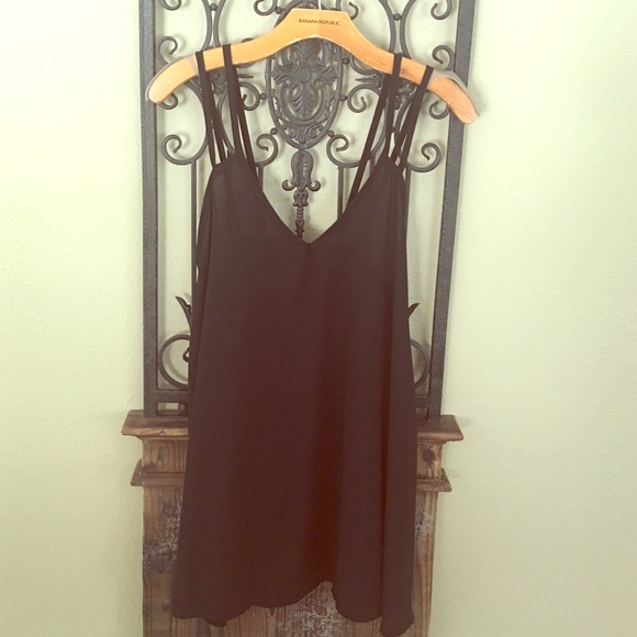 Black double strapped dress