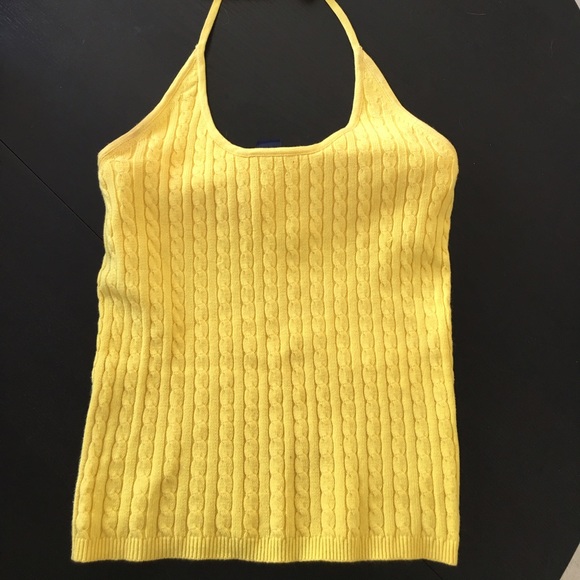 Gap Stretch yellow knit halter top