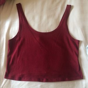 Red crop top