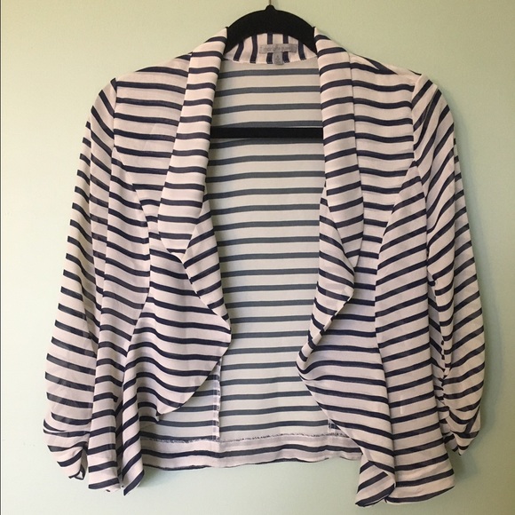 Sheer Striped Blazer