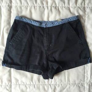 Blue high waisted shorts