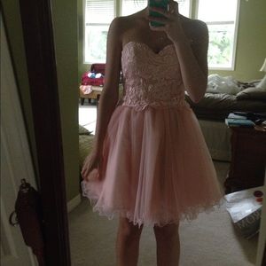 Pink lace dress