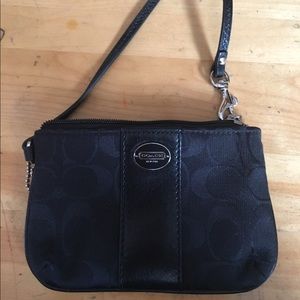 Black coach wristlet