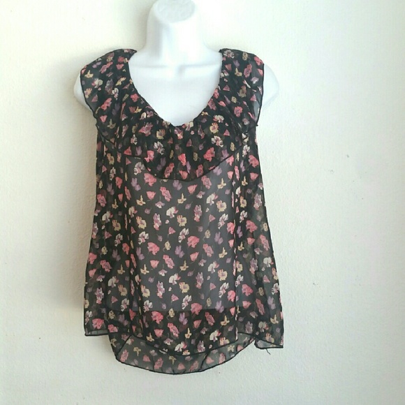 floral chiffon top - Picture 3 of 3