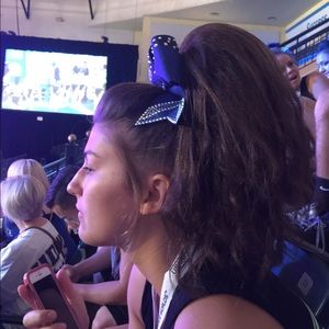 Custom made teased cheer hair pieces (real hair)