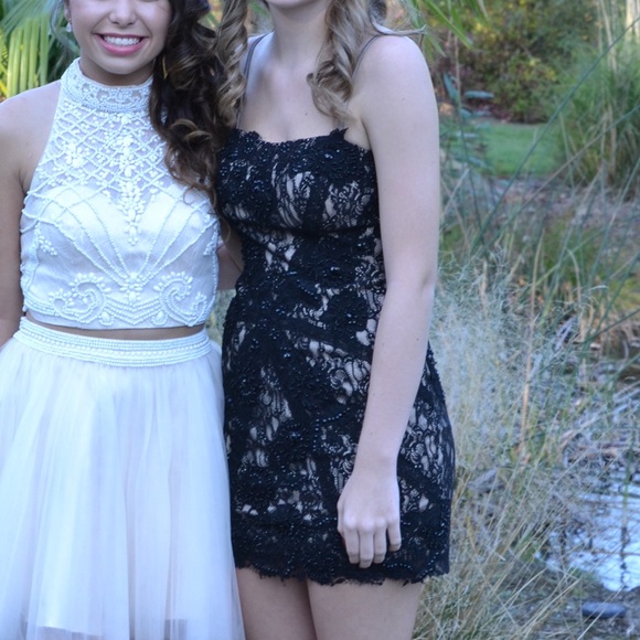 Black lace dress