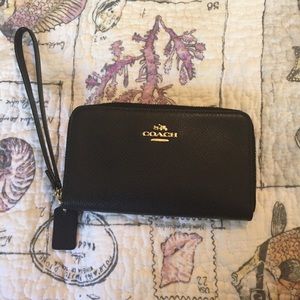 Black coach wristlet