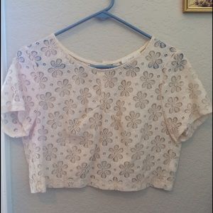 Lush Flowery Lace Crop Top