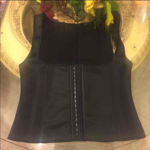 9 Steel Bones Latex Waist Trainer Corset Vest - Picture 2 of 4