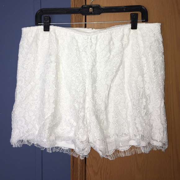 White Lace Shorts