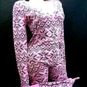 Victoria secret Pink onesie thermal pajamas