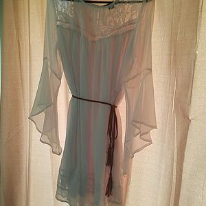 Boho chic white lace dress