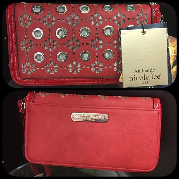 Nicole Lee red wristlet