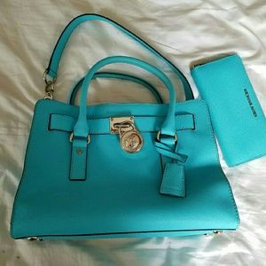 Michael Kors Saffano Leather handbag & Wallet