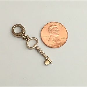 Fossil Pave Key Charm