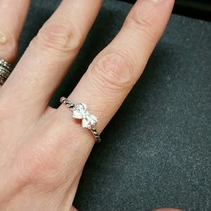 925 Sterling Silver Bow Stacking Ring