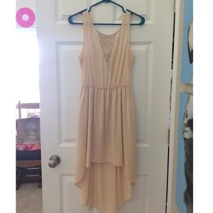 Cream High-Low Dress