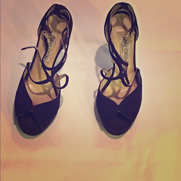 Jimmy choo platforms, purple suede.