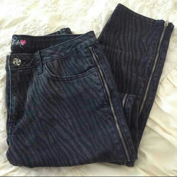 zebra print skinny jeans