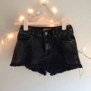 {pacsun black denim shorts}