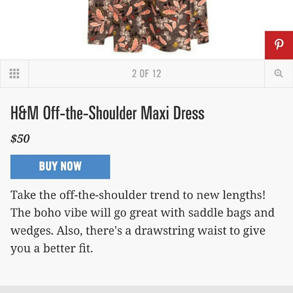 🛇SOLD🚫H&M| Black, Peach and Orange Maxi - Picture 3 of 3