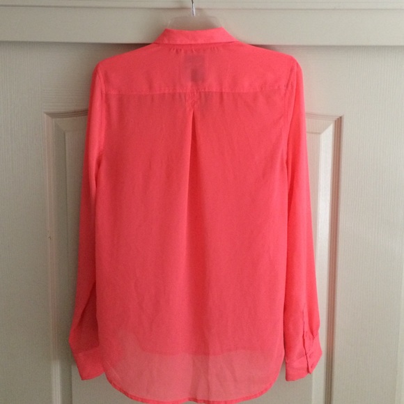 American Eagle Sheer Button Down Blouse - image 3