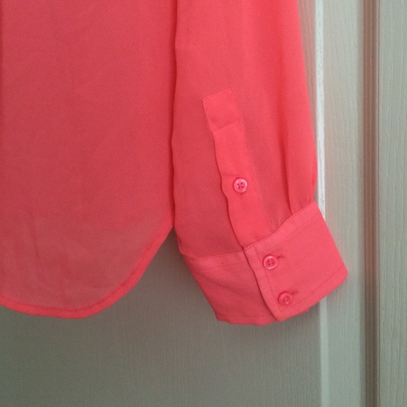 American Eagle Sheer Button Down Blouse - image 4