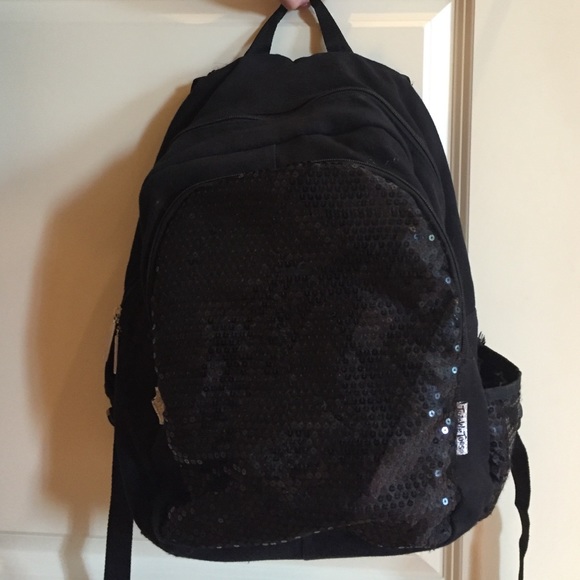 Black sparkle backpack