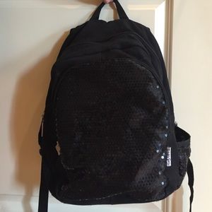 Black sparkle backpack