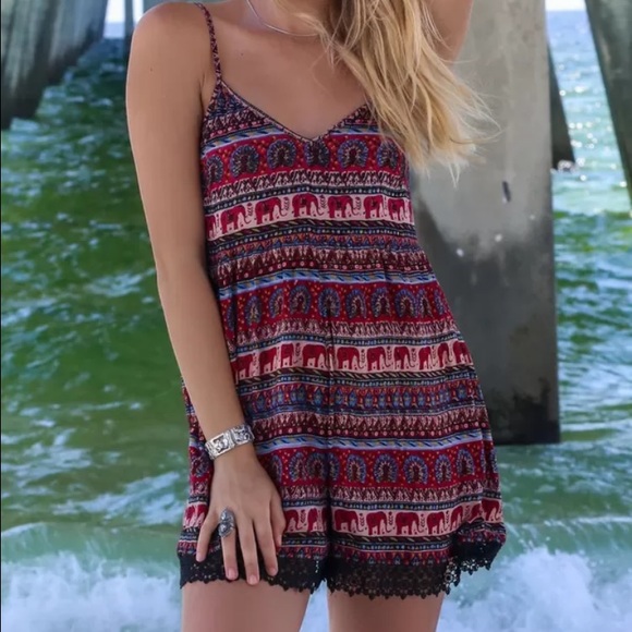 Boho Elephant Romper - Picture 3 of 3