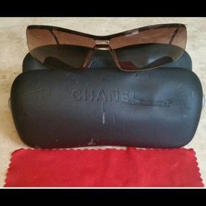 Authentic Chanel sunglasses with hard & soft case.