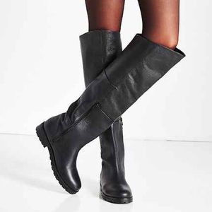 Urban Outfitters Sally OTK boots, black