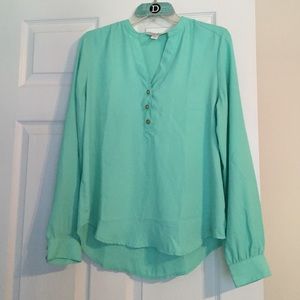 Turquoise/ mint long sleeve tunic