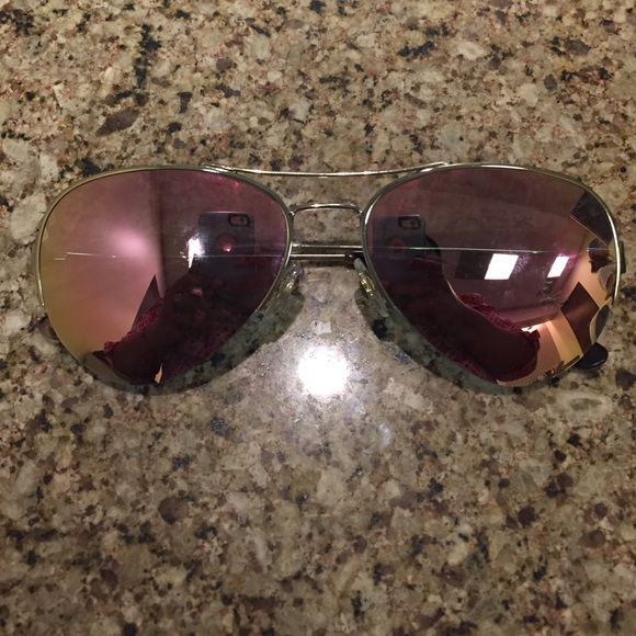 Tory Burch sunglasses pink mirror.