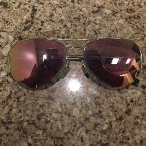 Tory Burch sunglasses pink mirror.