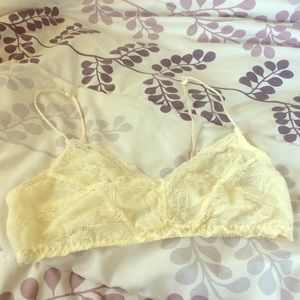 Urban Outfitters Cream Lace Bralette