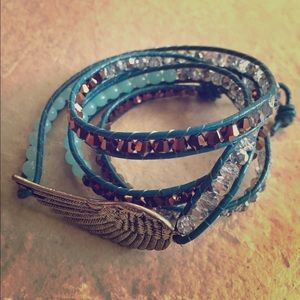 One-of-a-kind wing wrap bracelet!
