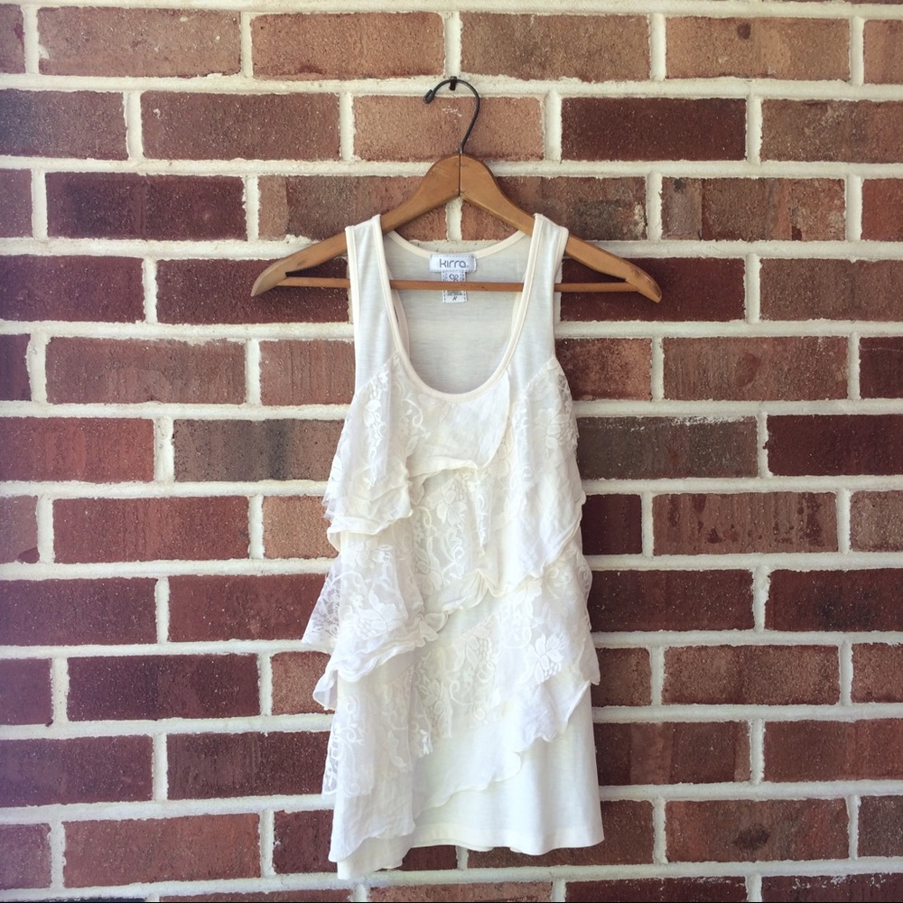 Cream beautiful tank